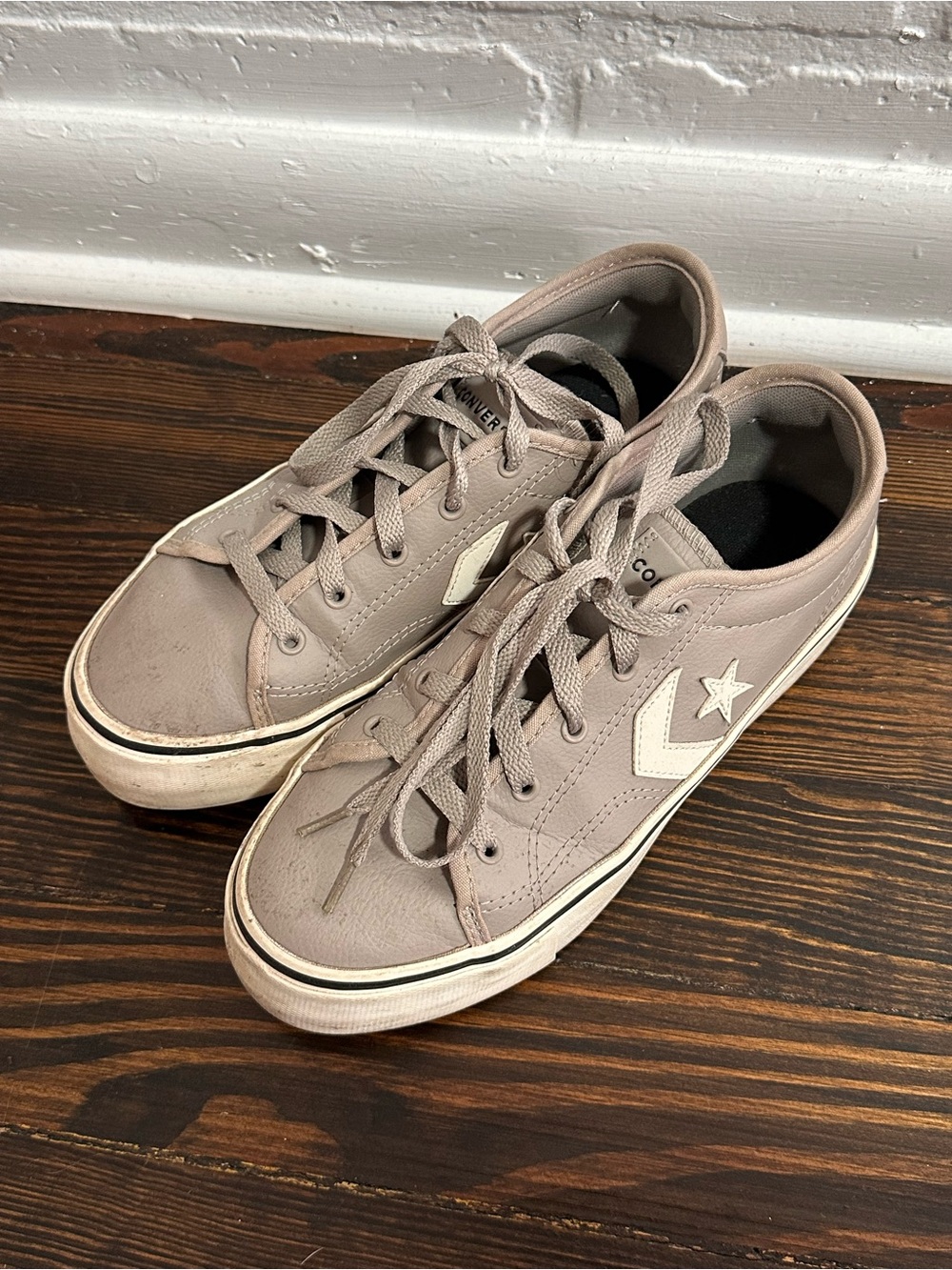 Converse Star Player OX grey trainers.